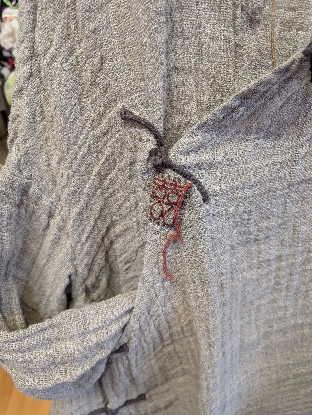 NWTO MaLieb Hand Woven Natural Raw Linen Tunic/Duster - Picture 9 of 13